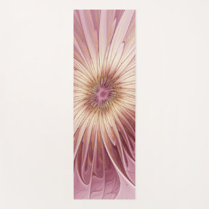 Abstrakte Blume Fraktal Kunst und Schatten Burgund Yogamatte