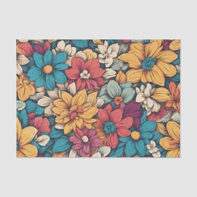 Abstrakte Blume für jeden Anlass Seidenpapier (Vorderseite)