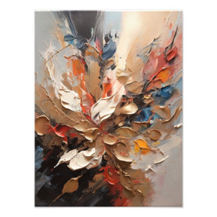 Abstrakte Blume im Blut Fotodruck