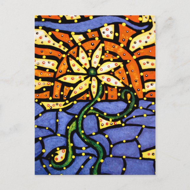 Abstrakte Blume im Sunset Colorado Postkarte (Vorderseite)