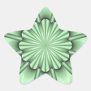 Abstrakte Blume in blassgrün Stern-Aufkleber