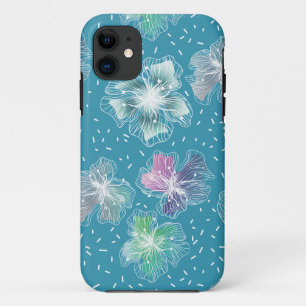 Abstrakte Blume in hellblauen Farbtönen Case-Mate iPhone Hülle