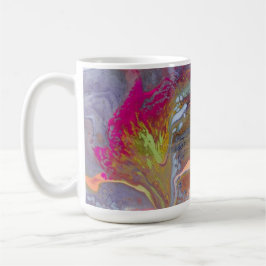 Abstrakte Blume in hellen Farben Kaffeetasse