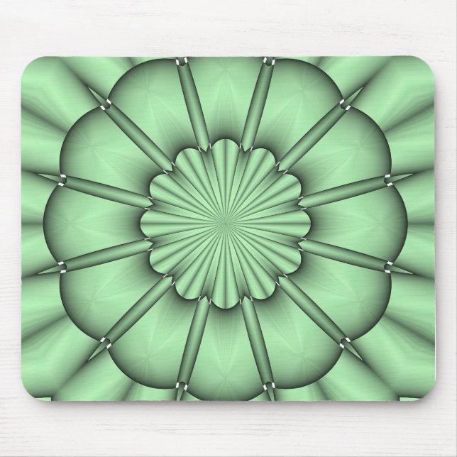 Abstrakte Blume in Hellgrün Mousepad (Vorne)