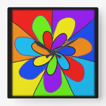 Abstrakte Blume in Regenbogenfarben