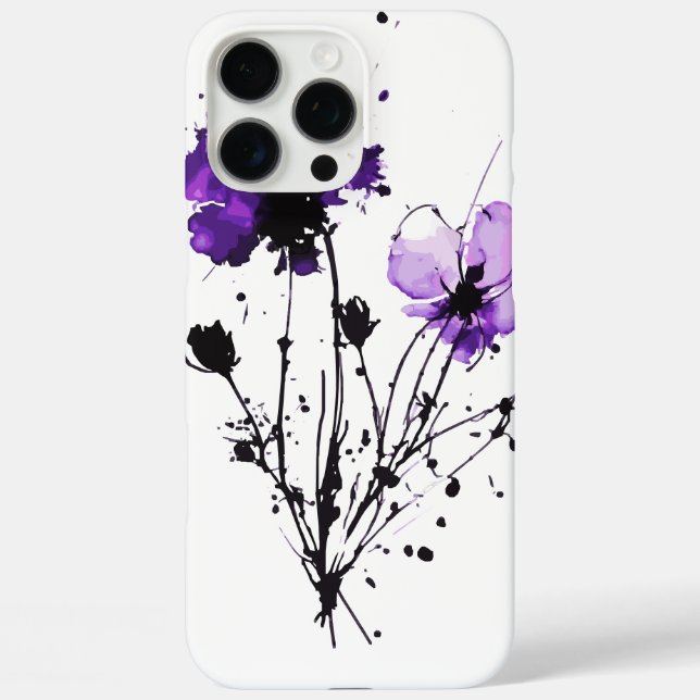 Abstrakte Blume iPhone 16 Pro Max Hülle (Rückseite)