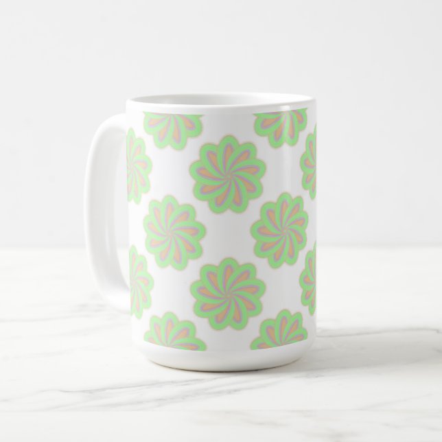 Abstrakte Blume. Kaffeetasse (Vorderseite Links)
