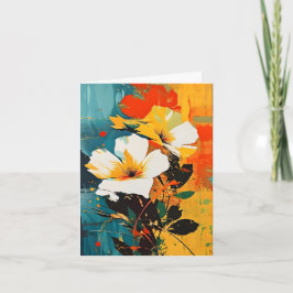 Abstrakte Blume Karte