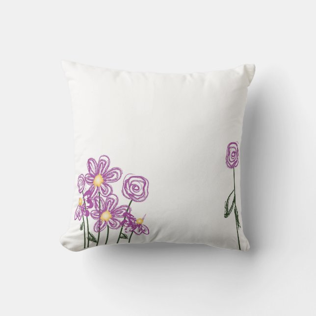 Abstrakte Blume Kissen (Vorderseite)