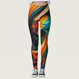 Abstrakte Blume Leggings