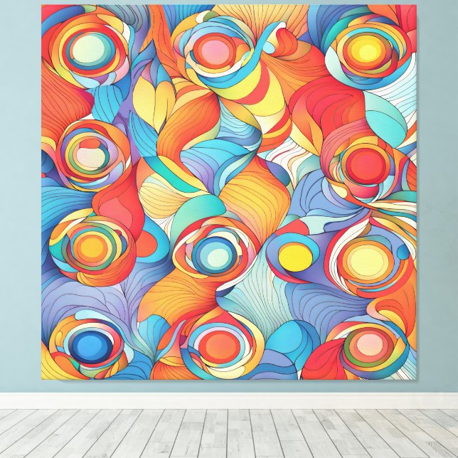 Abstrakte Blume Leinwanddruck (Insitu (Holzboden))