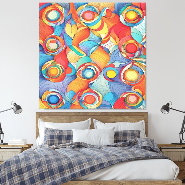 Abstrakte Blume Leinwanddruck (Insitu (Schlafzimmer))