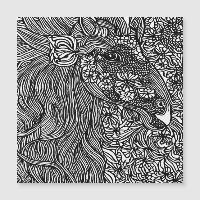 Abstrakte Blume Magnetkarte (Vorderseite)