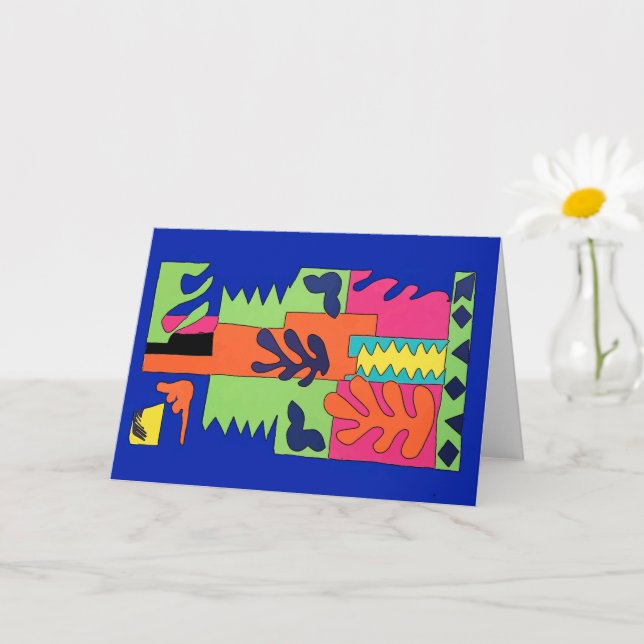 Abstrakte Blume, Matisse Style Karte (Kleine Pflanze)