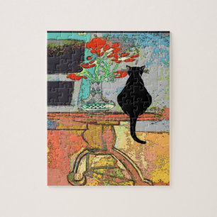 Abstrakte Blume mit Cat
