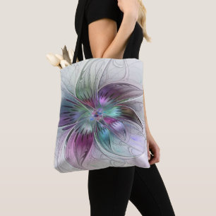 Abstrakte Blume Modernes Fraktal Kunst, Dichtung u Tasche