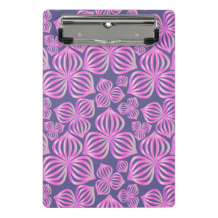abstrakte Blume nahtlos pink blau + Ihre Ideen Mini Klemmbrett