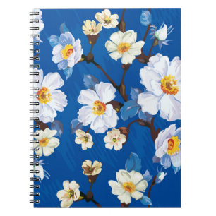 Abstrakte Blume nahtloser Musterhintergrund. Elega Notizblock