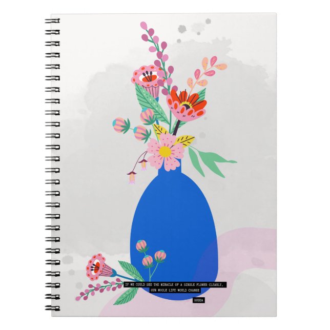 Abstrakte Blume | Notebook-Journal Notizblock (Vorderseite)