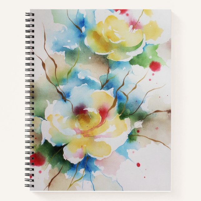 Abstrakte Blume Notizbuch (Vorderseite)