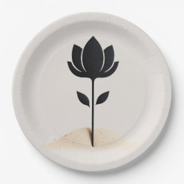 Abstrakte Blume Pappteller