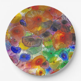 Abstrakte Blume Pappteller