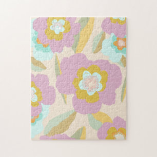 Abstrakte Blume Pastell Lilac Floral Pattern
