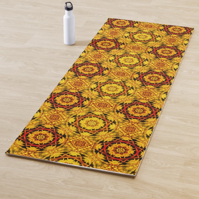 Abstrakte Blume-Petalen Yogamatte (Beispiel)