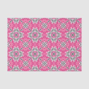 Abstrakte Blume Petals Fuchsia Pink und Grau Seidenpapier
