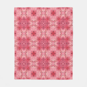 Abstrakte Blume Petals in Weich-Korallen rosa Fleecedecke