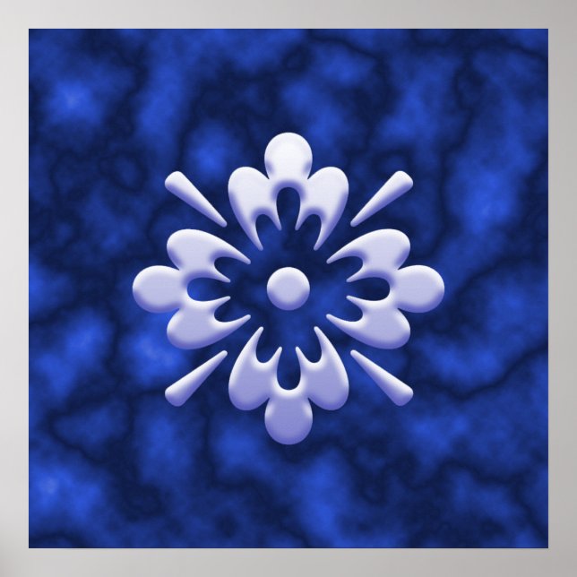 Abstrakte Blume Poster (Vorne)
