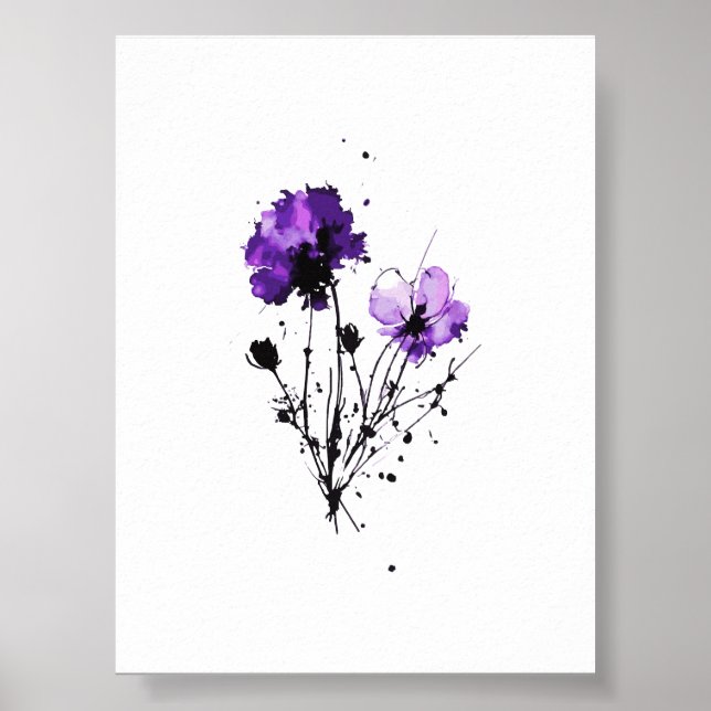 Abstrakte Blume Poster (Vorne)