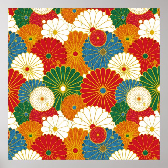 Abstrakte Blume Poster (Vorne)