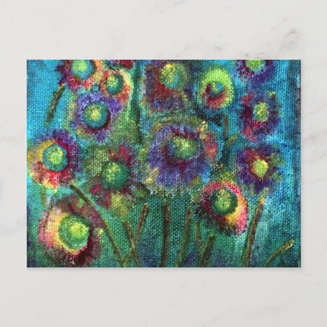Abstrakte Blume Postkarte (Vorderseite)