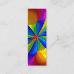 Abstrakte Blume Rainbow Color Swirl Mini Visitenkarte