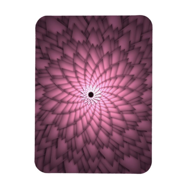Abstrakte Blume Rosa Art Magnet (Vertikal)