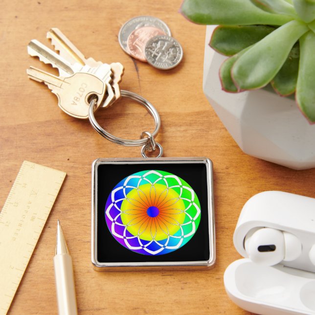 Abstrakte Blume Schlüsselanhänger (Schreibtisch)