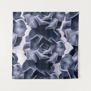 ABSTRAKTE BLUME, SCHWARZ UND WEISS WANDTEPPICH