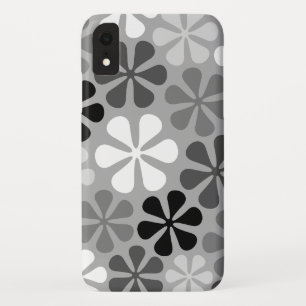 Abstrakte Blume Schwarz-weiß Grau Case-Mate iPhone Hülle