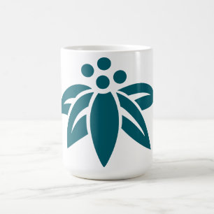 Abstrakte Blume Silhouette Kaffee Tasse