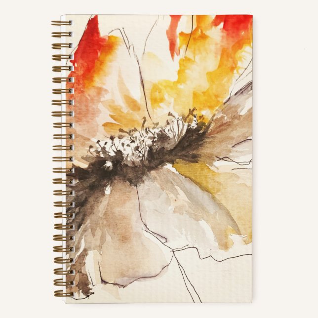 Abstrakte Blume SpiralNotebook Notizbuch (Vorderseite)
