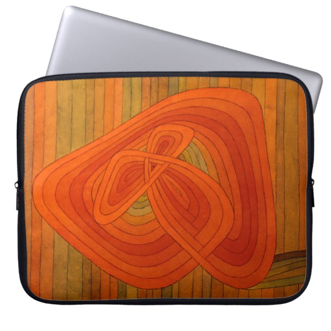 Abstrakte Blume Swirl Laptopschutzhülle (Vorderseite)