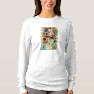 Abstrakte Blume T-Shirt
