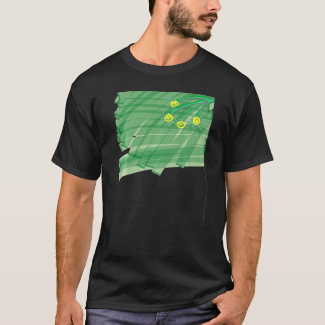 Abstrakte Blume T-Shirt (Vorderseite)