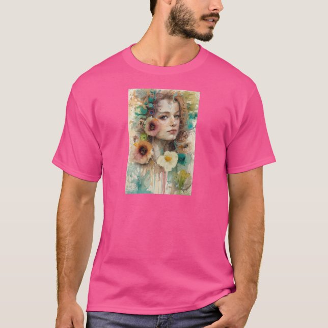 Abstrakte Blume T-Shirt (Vorderseite)