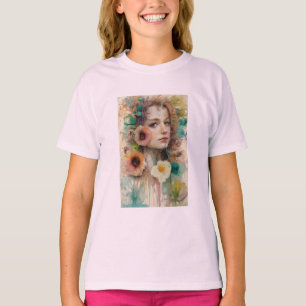 Abstrakte Blume T-Shirt