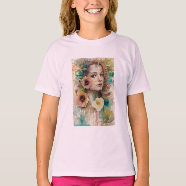 Abstrakte Blume T-Shirt (Vorderseite)