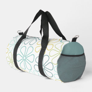 Abstrakte Blume Tees Gelb Limon Weiß Duffle Bag