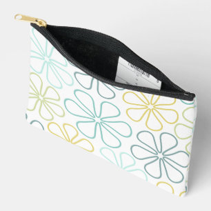 Abstrakte Blume Tees Gelb Limon Weiß Zubehörtasche