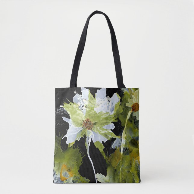 Abstrakte Blume Totbeutel Tasche (Vorderseite)